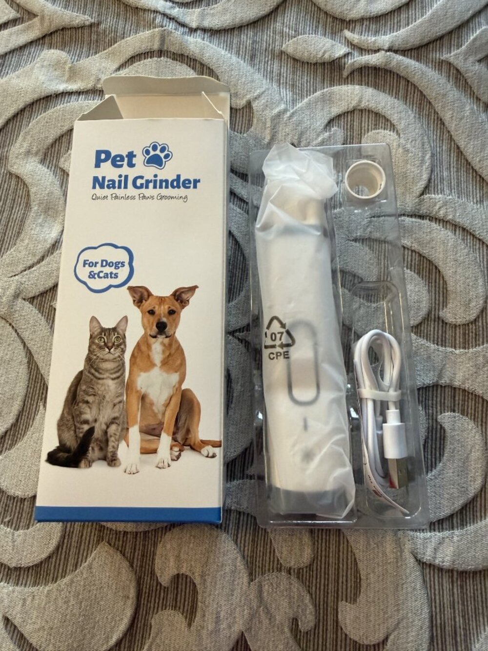 Pet Nail Grinder New In Box Quiet Gentle Safe Painless Paws Grooming 3 Modes